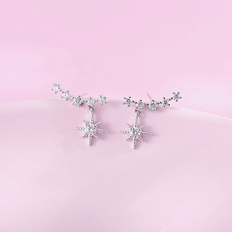 Bright Star Silver Earrings